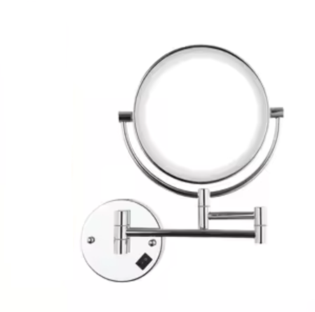led lighted wall mount makeup mirror